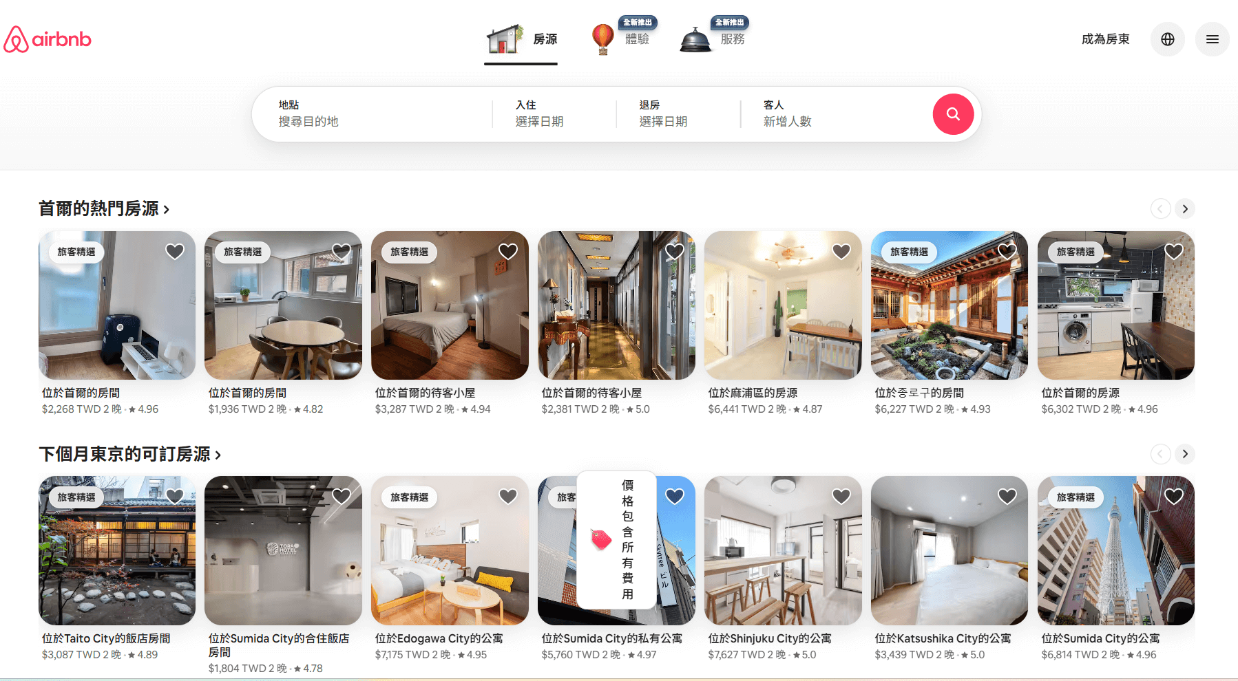 圖為Airbnb
